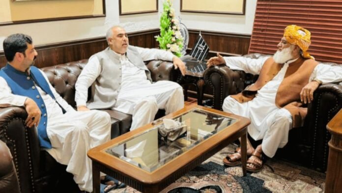 Asad Qaiser, Fazlur Rehman at Unity Committee Meeting