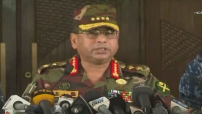 Bangladesh Army Chief: Interim Government to Restore Peace