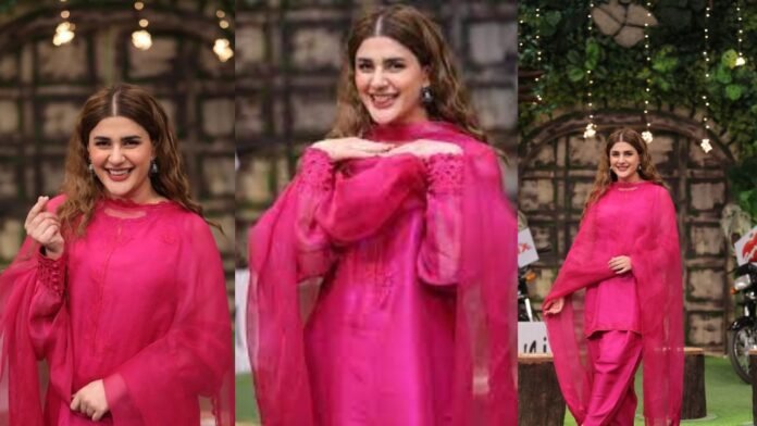 Kubra Khan Shines in Maroon Outfit Fans Praise Her Look