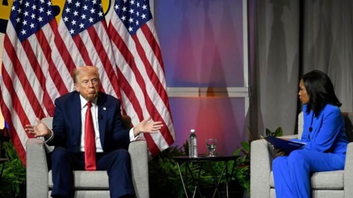 Trump Questions Harris' Race at Black Journalists Event